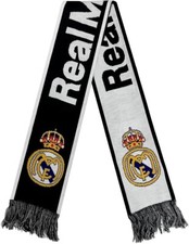 Real Madrid Soccer Scarf - Icon Sports Official Merchandise - Black & White picture