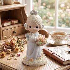Vtg. Precious Moments 524387 Take Time to Smell the Flowers 1995 Limited Edition picture