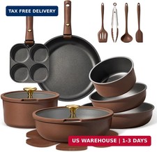 CAROTE 21pcs Pots and Pans Set, Nonstick Cookware Set Detachable Handle, Inducti picture