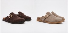 DV Dolce Vita Women's Comfortable Lightweight Slip On Buckle Mules Brown Tan picture