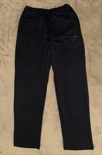 GYMSHARK Men’s Power Straight Leg Pants in Black/Grey - Size XS picture