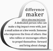 Difference Maker Definition 4 x 4 inches Acrylic Sign, Motivational Farmhouse Ho picture