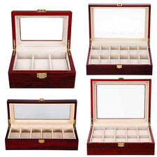 3/6/10/12/24 Slots Watch Box Watch Case Organizer Watch Jewelry Display Case picture
