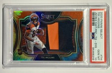 2020 Panini Select Tee Higgins Tie-Dye Jumbo Patch RC /25 PSA 10🔥 POP 1 RARE picture