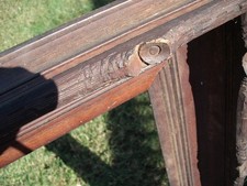 Rare 1870's Victorian Mission Adirondack Twig Birch Picture Frame 28.5 x 28.5 picture