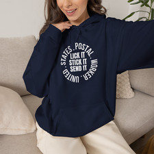 US Postal Worker Hoodie USPS Employee Sweatshirt Mail Carrier Gift Gildan 18500 picture