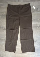 Talbots Brown Straight Leg Dress Pants Stretch 16P NWT picture