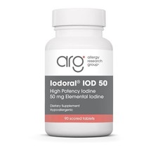 ARG/Optimox Iodoral HIGH POTENCY IODINE Supplement 50mg - 90 Tabs Exp 10/27 picture