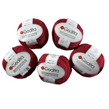 5x GEDIFRA CALIFORNIA 55%COTTON-45%ACRYLIC YARN 50G. SKEINS #351 MADE IN ITALY picture