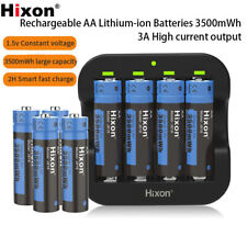 Hixon 1.5V Lithium Rechargeable AA Batteries 3500mWh for VR, Blink Camera Lot  picture