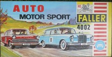 Faller AMS Auto Motor Sport 4002 HO Scale Slot Car Set Missing 1 car 1965 in Box picture