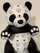 MCM Visetos Monogram Panda Decorative Plush Doll picture