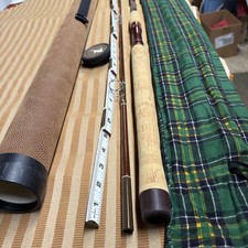 Vintage Fenwick fiberglass FS80, 8 ft  spinning rod w tube & Sock, Mint  picture