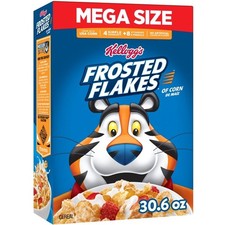 Kellogg's Frosted Flakes Breakfast Cereal, Fat Free, Mega Size, 30.6 oz picture