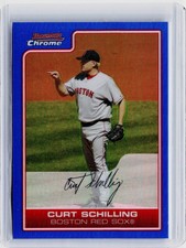 2006 BOWMAN CHROME BLUE REFRACTOR #10 - CURT SCHILLING #ED 016/150 picture