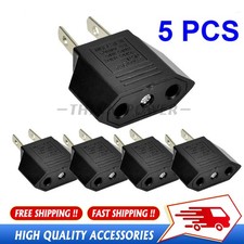 5 Pack EU to US Plug Adapter European to American Power Converter New picture