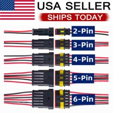 2/3/4/6-Pin Way Car Waterproof Male Female Electrical 18AWG Wire Connector Plug picture