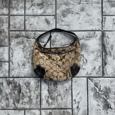 VTG Coach Signature Logo Ergo Hobo Turnlock Tan Brown Shoulder Bag Y2K Purse picture