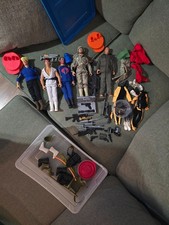 vintage gi joe doll lot with weapons picture