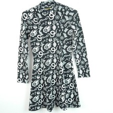 Nooworks Small Tonya Dress While Odin Sleeps Print Rockabilly Skater Mini Punk picture