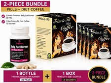 Trimmax Belly Fat Burner 30 Pills + Trim & Fit Diet Coffee 12 Sachets Bundle picture