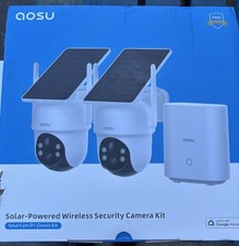 AOSU Security Cameras Outdoor Wireless, 2 Cam-Kit, Solar-Powered picture