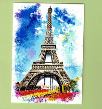Eiffel Tower 2024 Q Qwasian ACEO Artist Signed #d 2/10 E958 picture
