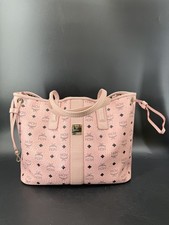 MCM Liz Shopper Medium Reversible Pink Visetos Leather Tote Bag picture