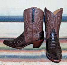 Womens Rujo The Anna Brown Caiman / Leather Cowboy Boots 10 M New in Box picture