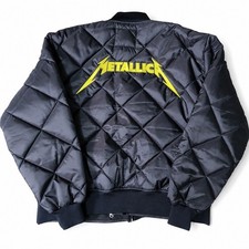 Metallica M72 World Tour 2023 Official Black Quilted Bomber Jacket Men’s XL picture