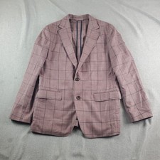 Bonobos Sport Coat Mens 40 R Mauve Check Marzotto Wool Silk Linen Unconstructed picture