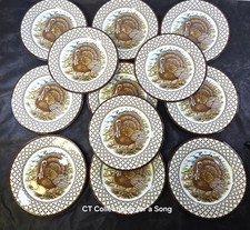 NEW Set of 12 Royal Stafford Chantilly Turkey Salad Plates 8 1/4
