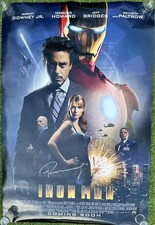 Iron Man SIGNED Robert Downey Theatrical Movie Poster 40x27 inch Rare  Proof COA picture