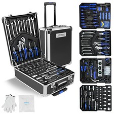 909 PCS Mechanics Tool Set Metal Case Socket Wrench Set Tool Kit Complete set picture