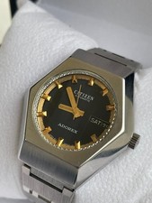 Vintage Citizen Adorex 8001A 25J Automatic Stone Dial Custom Case Serviced picture