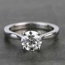 2Ct Round Cut Real Moissanite Diamond Wedding Engagement Ring 14k White Gold picture