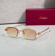Cartier Décor Panthère Rare Collection Diamond Cut Rose Lens & Rose Temples picture