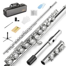 🎵 Eastar CONCERT FLUTE WITH CARRY CASE STAND FOR STUDENT SCHOOL BAND FLUTES picture