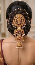 South Indian hair jewelry | Temple Hair Accessory | Bridal hair pin picture