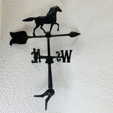 Cast Aluminum Running Horse Weather Vane Black Finish picture