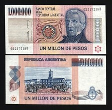ARGENTINA 1000000 PESOS P-310 1981 x 1 Pcs Lot 1,000,000 MILLION UNC NOTE picture