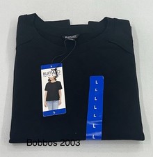 Buffalo Women's Effortless Essential Super Soft Terry Top, Black, Size L picture