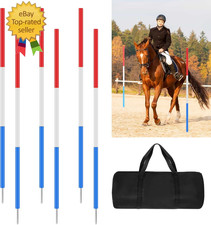6 Set Pole Bending Poles for Horses 6FT Adjustable Training Equipment for Horses picture