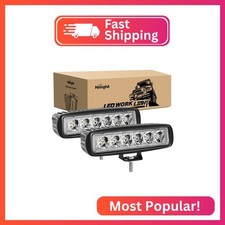 Nilight LED Light Bar 2PCS 18W 6Inch Flood LED Pods Offroad Fog Light Waterproof picture