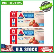 2 Pack Atkins Protein Shake, Strawberry, Keto Friendly, 15g of Protein, 12 Ct picture