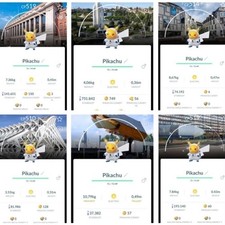 Pokémon GO— combo 6 Shiny Astronaut Pikachu European Space Agency Background PTC picture