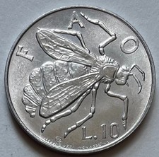 San Marino 10 Lire 1974 - Honey Bee - Uncirculated picture