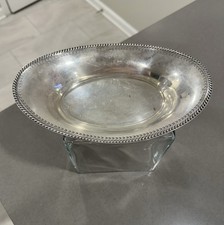 Towle T5 Sterling Silver Oval Bowl Pierced Rope Edge 157g 9.5” Vintage picture
