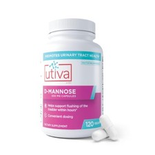Utiva D Mannose 120 Count Bladder and Urinary Tract Supplement Easy to Swallow picture