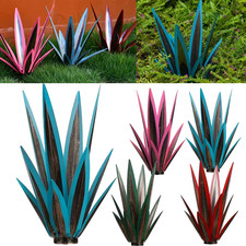 Metal Agave Plant Outdoor Art Decor Yard Tequila Rustic Sculpture Garden Stake picture